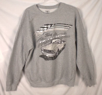 Sudadera Ford Mustang Retro Adulto M/L Gris Cuello Redondo Producto Oficial Foto 1 de 4