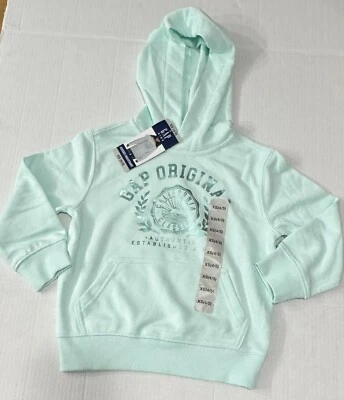 Sudadera con capucha y bolsillos canguro Gap Girls nueva con etiquetas - Talla XS - Moonlight Jade Foto 1 de 3