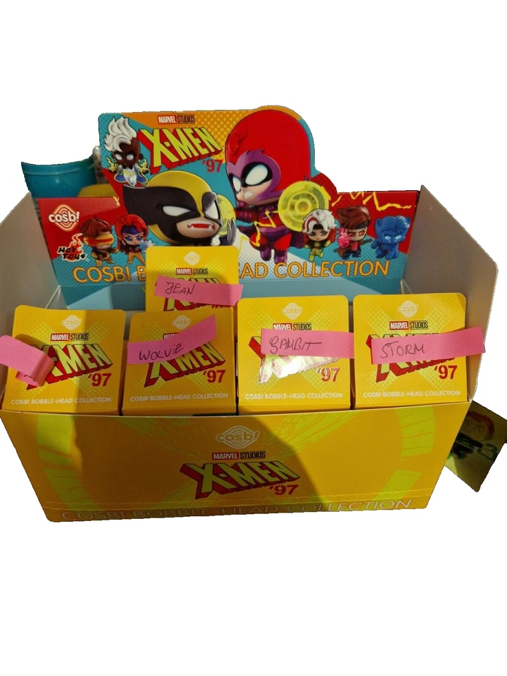 HOT TOYS Cosbi X-Men 97 Figurines Boxed (NEW) (Rogue/Wolverine/Jean/Gambit/Storm)