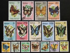 Kenia / Kenya 1988, Butterflies, SG 435 - 450, Part of set, Used / FU