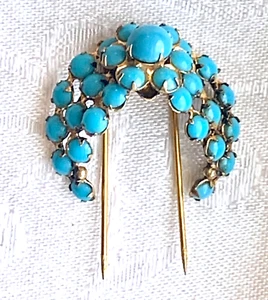 Vintage Roger Jean-Pierre Faux Turquoise Dress Clip - Depose France - Picture 1 of 10