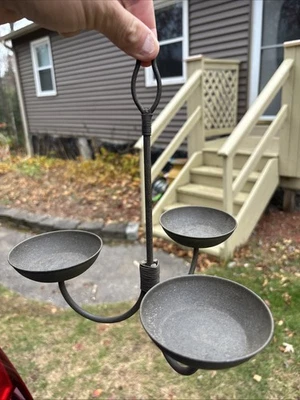 Suporte de mesa de metal marrom 3 castiçais decoração rústica decoração para casa casamento 10"" - Imagem 1 de 4