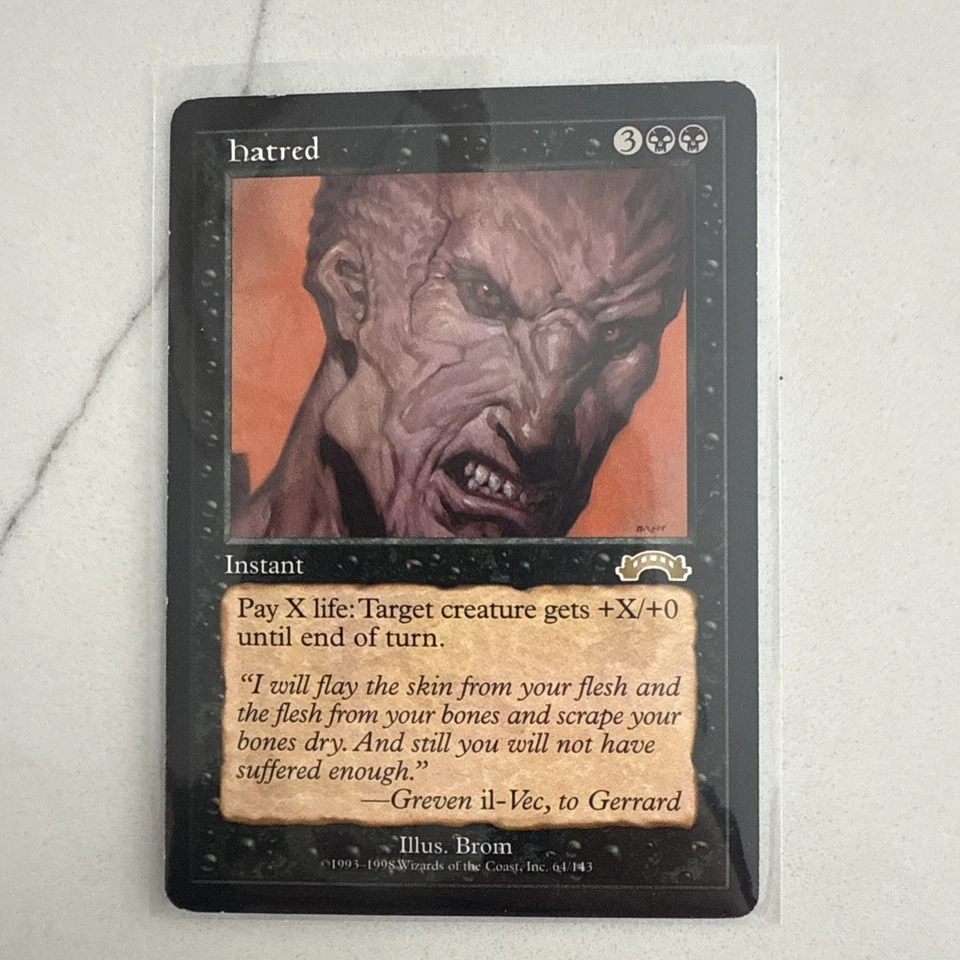 Hatred Exodus MTG Rare Vintage Excellent Condition Lightly Played See Pics - Image 1 of 4