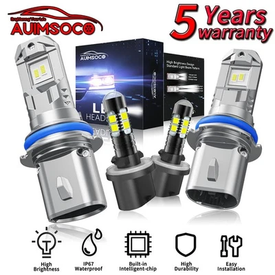For Dodge Dakota 1997-2000 Cab Pickup 2/4-Door LED Headlight Bulbs 80000LM 6500K - Изображение 1 из 4