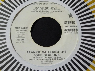 DEMO PROMO-FRANKIE VALLI & THE FOUR SEASONS-BOOK OF LOVE/SAME-CURB - Image 1 of 2