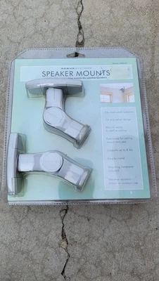 Sanus Systems Speaker Mounts SWMS-01 Silver Wall Ceiling Brackets 8 lbs Pair New - Image 1 of 2