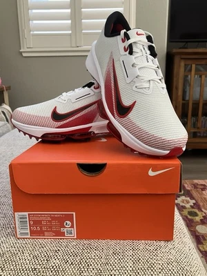 Nike Air Zoom Infinity Tour Next% 2 golfe branco-vermelho universitário tamanho 9 [FD0217-101] - Imagem 1 de 4