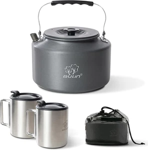 Bulin Kettle Camping 2.2 L Outdoor Tea Kettle Ultralight 4 Stainless Steel Cu... - Picture 1 of 13