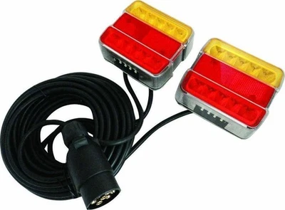 L+R LED Magnetic Trailer Rear Towing Waterproof Tail Light For Trailer Tractor - Image 1 of 4