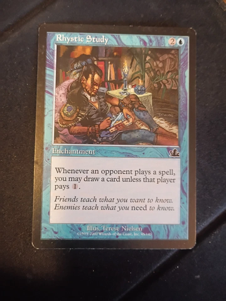 MTG Rhystic Study Prophecy Regular LP x1 - Image 1 of 2