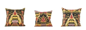 Ikat Pillow Cover Uzbek SET of 3 pcs 20.28"x20.28" Brand New Fast Shipment 07876 - Picture 1 of 11