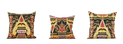 Ikat Pillow Cover Uzbek SET of 3 pcs 20.28"x20.28" Brand New Fast Shipment 07876 - Image 1 of 4