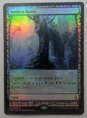 Sunken Ruins FOIL NM mtg Zendikar Expeditions  - Image 1 of 2