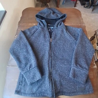 Calvin Klein Performance Fleece Hoodie Gray Full Zip Security Pocket Womens L - Image 1 of 4