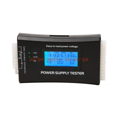 Power Supply Tester 20 24 Pin Sata LCD PSU HD ATX BTX Voltage Test Source - Bild 1 von 4