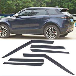 For Range Rover Evoque 2020-24 Black Window Wind Visors Sun Rain Guard Vent Trim - Imagen 1 de 9