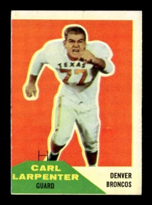 1960 Fleer #60 Carl Larpenter (RC) EX Football Card - Image 1 of 2