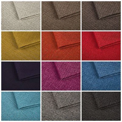 Möbelstoff Polsterstoff Stoff Arosa Webstoff Fischgrat Strukturstoff 12 Farben - Bild 1 von 2