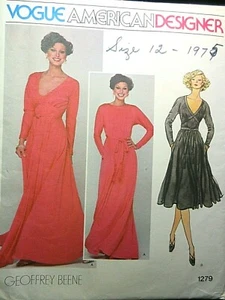 Vogue American Designer Pattern 1279 Geoffrey Beene Size-12 - Picture 1 of 7