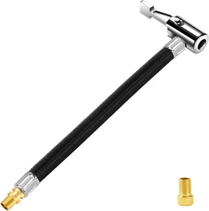 GODESON 6" Tire Inflator Hose Adapter,Air Chuck with Braided Hose and Presta Val - Picture 1 of 12