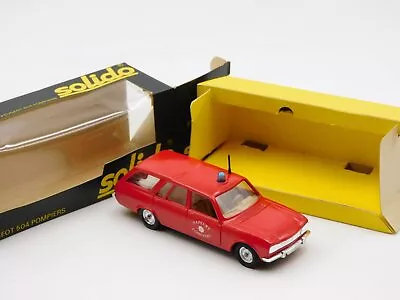 Solido Peugeot 504 break Pompiers #23D Vintage die cast 1/43 France - Immagine 1 di 4