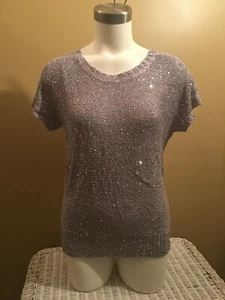 Women's Draped sequins sweat silver size Small - Picture 1 of 3