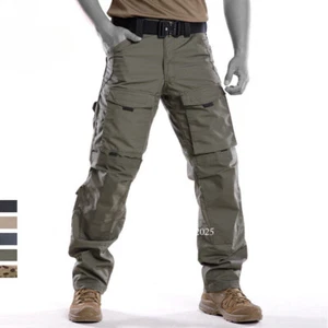 Men's Tactical Combat Pants Army Military Ripstop Outdoor Camo Cargo Trousers - Picture 1 of 28
