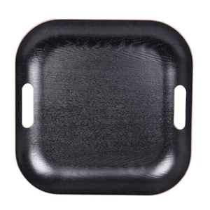Plateau carré 39 cm noir bois 39x39 cm - Imagen 1 de 2