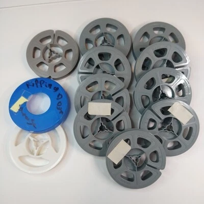 Carretes de película vintage KODAK 3" 8 mm - LOTE DE 9 + extras - plástico gris 3 pulgadas - EE. UU. Foto 1 de 4