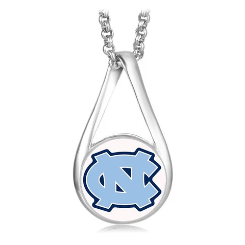 NC North Carolina Tar Heels Womens Sterling Silver Necklace University Gift D28L Cover