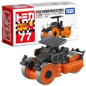 Takara Tomy Tomica Die-cast Car - 1/80 No.077 Hitachi Macadam Roller ZC125M-5 - Picture 1 of 4