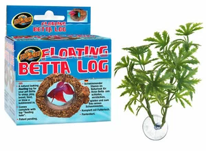 ZooMed Floating Betta Aquatic Log & Papaya Plant BUNDLE Fighting Fish Aquarium - Picture 1 of 1