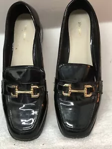 Graceland Black Patent Flat Brogue With Buckle Size Eur 41 - Picture 1 of 7
