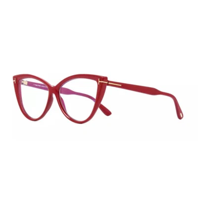 Óculos Tom Ford FT5843-B 074 Bordeaux/Bloco Azul Claro 56mm Novo Au... - Imagem 1 de 2