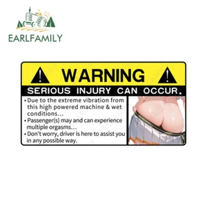 EARLFAMILY 5.1" Ass Warning Sexy Car Stickers Personality Waterproof JDM Decal - Picture 1 of 9