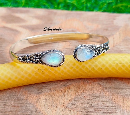 VALENTINO Pietra di luna Bracciale Designer Fatto a mano Argento 925 Donna Gioielli Regalo Per Lei