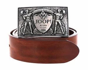 JOOP! Cinturón Vaquero Hebilla 4,0 CM W110 Cinturón Coñac Marrón Nuevo - Imagen 1 de 2