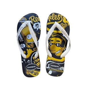 Havaianas X The Simpsons Flip Flops Bart Design Size USA 11 12 W EUR 43 44 Black - Picture 1 of 5
