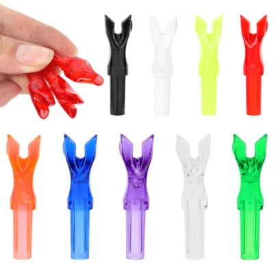 50PCS Archery Arrow Nocks ID6.2mm Arrow Shaft Push-in Plastic Nock Shooting Hunt - Image 1 of 4