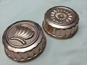 Two Vintage Copper Jello Molds - Picture 1 of 6