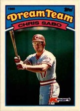 1989 KMART DREAM TEAM OF 1988 - #3 CHRIS SABO - REDS -