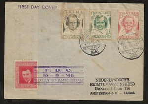 1946 NETHERLANDS rocket mail card - NRS, de Bruijn, SLOTEN to AMSTERDAM - 52C1 - Picture 1 of 2