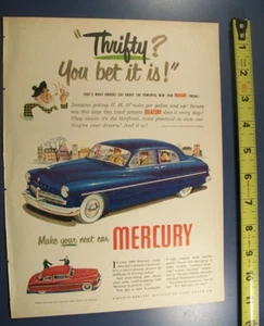 1949 Mercury mid-size-mag car ad- Scotsman-"Thrifty? You bet it is!" - Picture 1 of 1