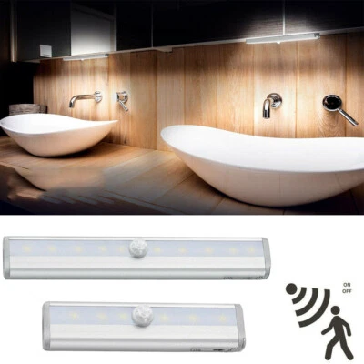 Wireless PIR Motion Sensor LED Night Light For Cabinet Stairs Drawer Safety Lamp - Image 1 of 4