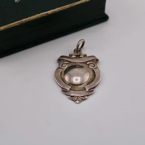 B7.5 Vintage Large 925 Silver Hallmarked Engraved 1976 Pocket Watch Fob Pendant - Picture 1 of 6