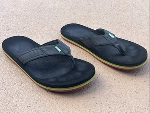 Sanuk Beer Cozy Stacker Rasta Sandal - Men's US Size 12 - Picture 1 of 12