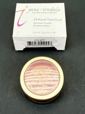 Jane Iredale 24 Karat Gold Dust ROSE GOLD Shimmer Loose Powder 1.8g/.06oz SEALED - Image 1 of 4