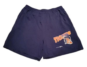 Vintage 90s Mens Large Faded Spell Out Detroit Tigers Baseball Shorts Cotton - Picture 1 of 12
