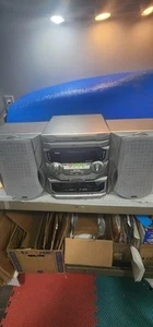 Akai MS600 3 CD Changer/Dual Deck Stereo CD ERROR No Remote - Picture 1 of 9