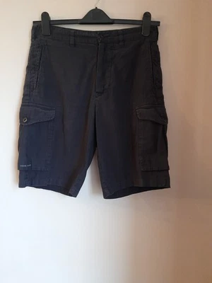 Vintage 90s Stone Island Italy Men's  Cargo Shorts Navy Blue Cotton 32 Waist VGC - image 1 of 4